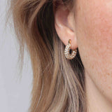 Marrin Costello Jewelry - Audrey Diamond Huggies - Gold