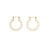 Marrin Costello Jewelry - Audrey Pearl Hoops - Gold