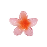 Pink and Orange Hair Clip shaped like a flower