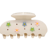 Emi Jay - Sweetheart Hair Clip with green blue and pink flowers