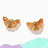 croissant stud earrings