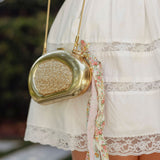 SIMKHAI - Luna Raffia Oval Clutch - Natural
