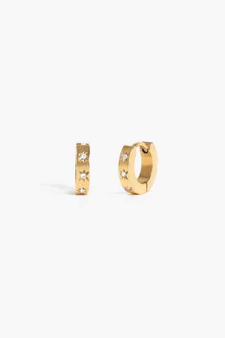 Marrin Costello Jewelry - Petra 3mm Huggies - Gold