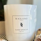 Sunni Spencer - Grand Black Sand Candle - White