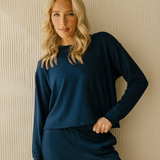 Sunni Spencer - Soft Crewneck - Navy Ocean