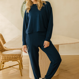 Sunni Spencer - Soft Crewneck - Navy Ocean