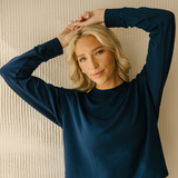Sunni Spencer - Soft Crewneck - Navy Ocean