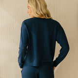 Sunni Spencer - Soft Crewneck - Navy Ocean