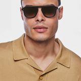 KREWE - ZANDER Sunglasses - Black + Black Tea