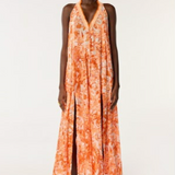 Poupette St. Barth - Long Dress Nava - Orange Jengel