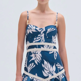PatBO - Artichoke Mini Dress - Dark Blue
