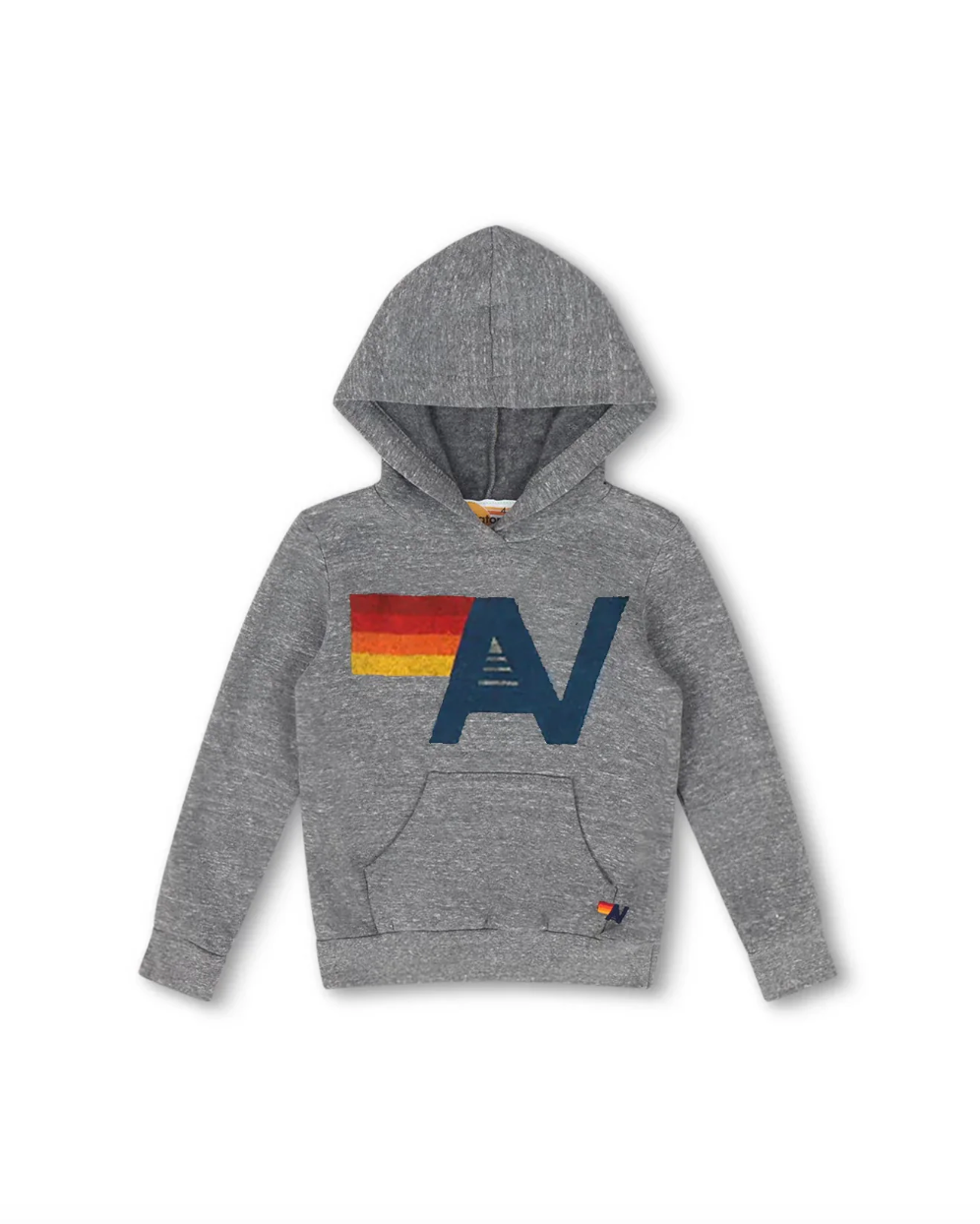 Aviator Nation Logo Kids Pullover Hoodie Heather Grey