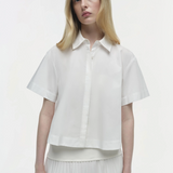 SIMKHAI - Bernie Pleated Shirt - White