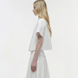 SIMKHAI - Bernie Pleated Shirt - White