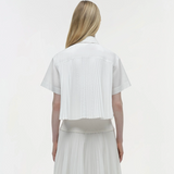 SIMKHAI - Bernie Pleated Shirt - White