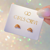Girls Crew - Croissant Studs - Gold