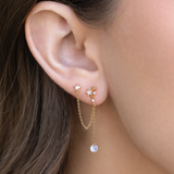 Girls Crew - Star Crossed Lover Double Earring - Gold