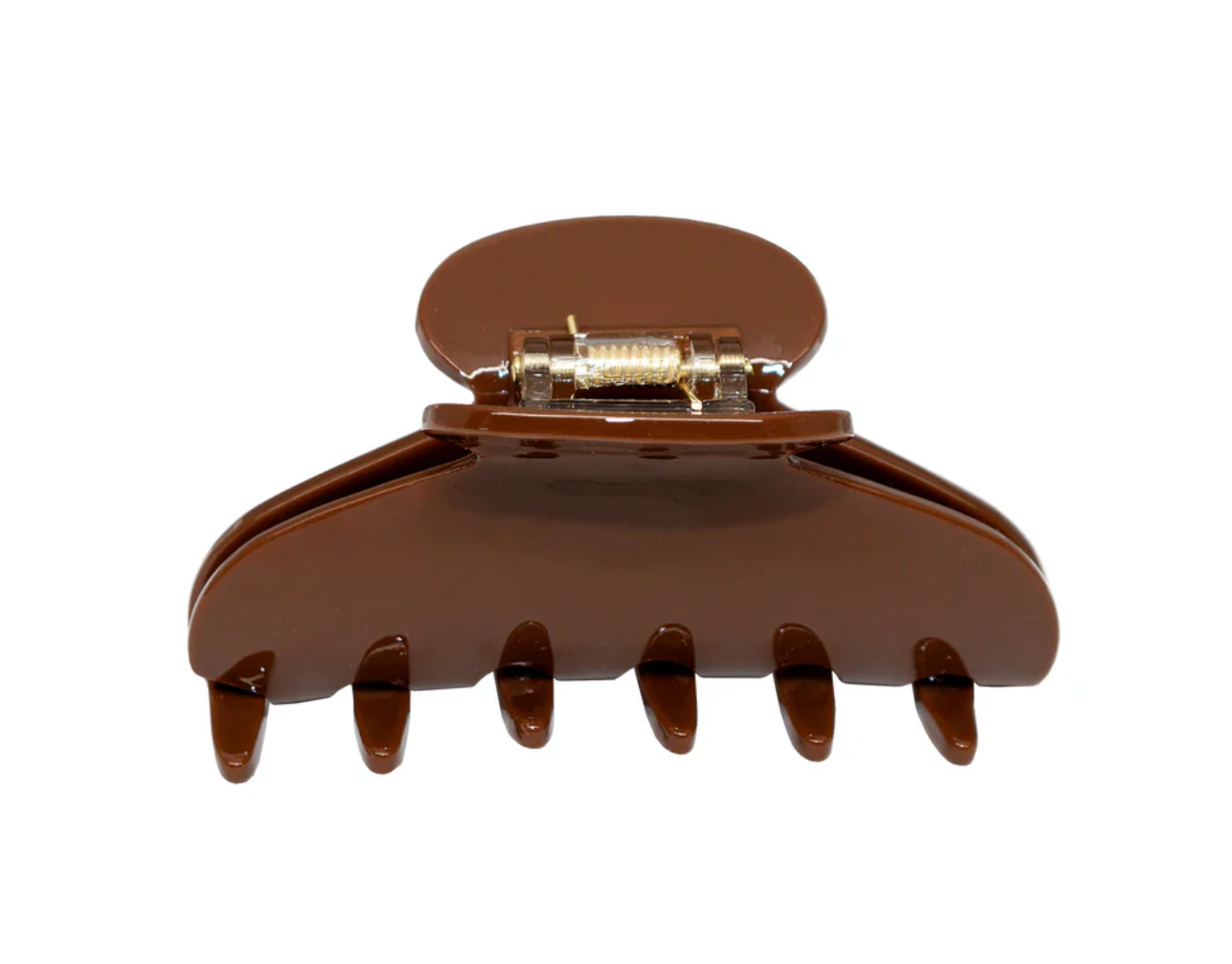 Brown hair clip on a white background