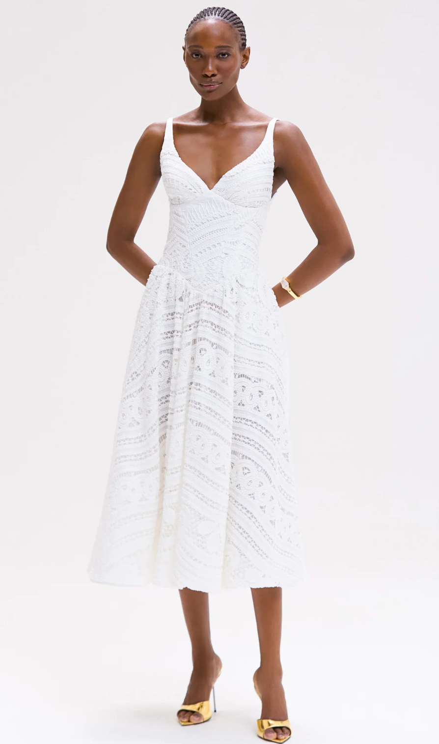PatBo - Rhythmic Lace Midi Dress - Off White Sunni Spencer, Aprs Sea PatBo - Rhythmic Lace Midi Dress - Off White Sunni Spencer, Aprs Sea