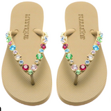 Mystique - Blakely Flip Flop - Beige / Multi