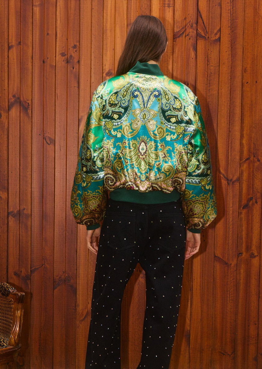 back of bomber jacket green