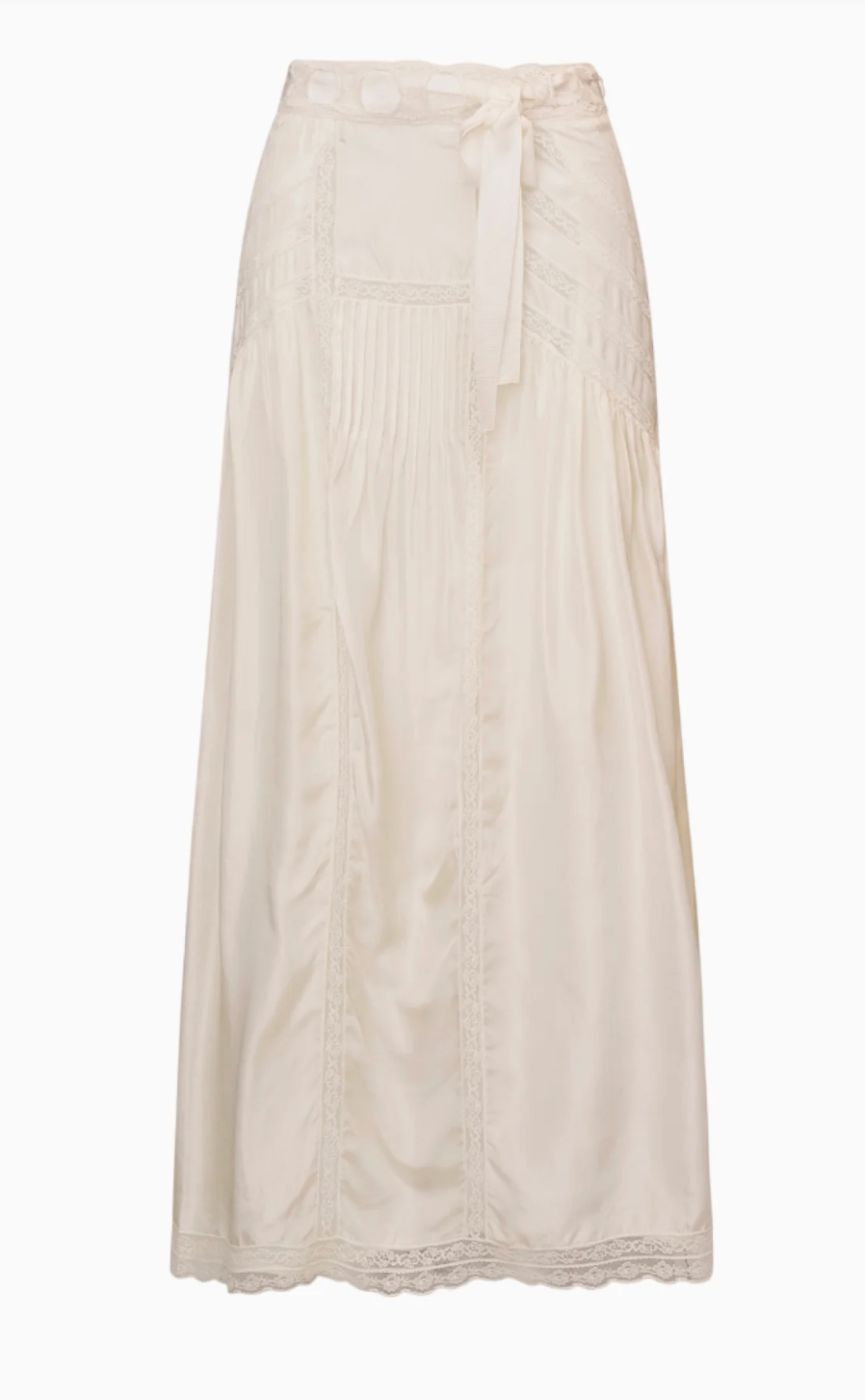 Beige skirt on a white background