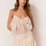 LoveShackFancy - Reika Mini Skirt - Ivory