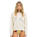 Aviator Nation - Blaze Crew Sweatshirt - Vintage White