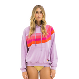 Aviator Nation - Wave 4 Stripe Hoodie - Mauve / Magenta Orange