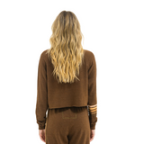 Aviator Nation - Bolt Cropped Crew - Chocolate / Espresso