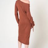 Ximena Kavalekas - Long Sleeve Dress - Brick