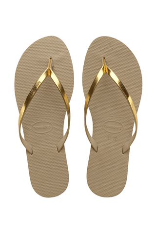 Havianas - Slim Flip Flops - Sand Grey/Light Golden