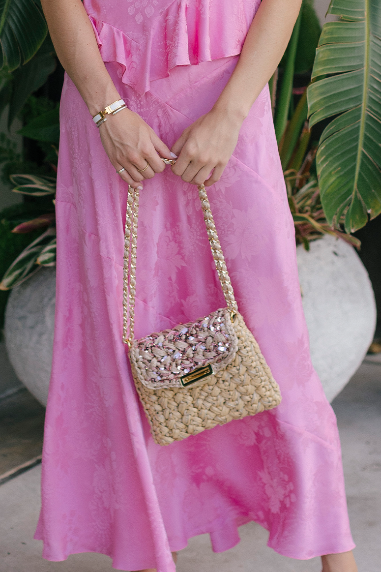 Lorenza Gandaglia - TUM Small Woven Lurex Handbag - Pink Lorenza Gandaglia - TUM Small Woven Lurex Handbag - Pink