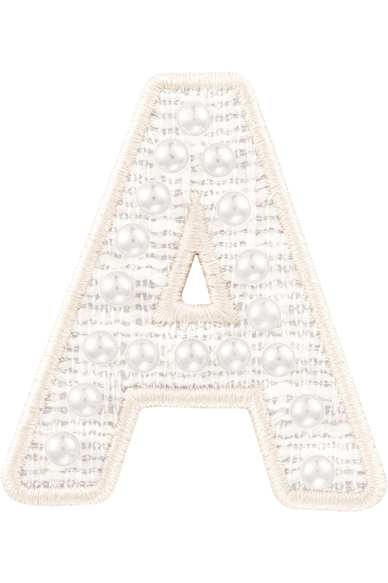 Stoney Clover Lane - Pearl Letter Patches - White