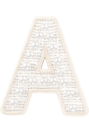 Stoney Clover Lane - Pearl Letter Patches - White