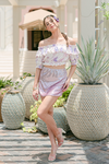 Miguelina - Leonie Printed Gauze Dress - Pink Lemonade