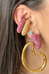 Julietta - Le Splash Earring - Hot Pink/Gold