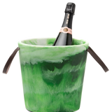 Blue Pheasant - Wesley Resin Champagne Bucket - Green Swirled