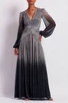 PatBO - Embroidered Metallic Jersey Midi Dress - Lilac