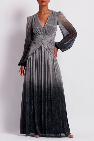 PatBO - Embroidered Metallic Jersey Midi Dress - Lilac