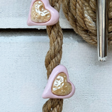 pink resin clip on earring