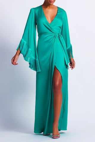 PatBO - Jacquard Fitted Mini Dress - Emerald