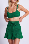 PatBO - Ruffle Lace Beach Skirt - Cerise