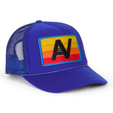 Aviator Nation - Logo Rainbow Vintage Trucker Hat - Royal Blue