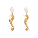 Alémais - Curio Seahorse Pearl Earrings - Gold