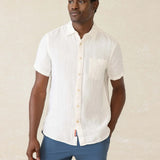 Faherty - Palma Linen Shirt - White Basketweave