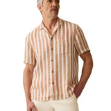 Faherty - Palma Linen Camp Shirt - Sienna Vally Stripe