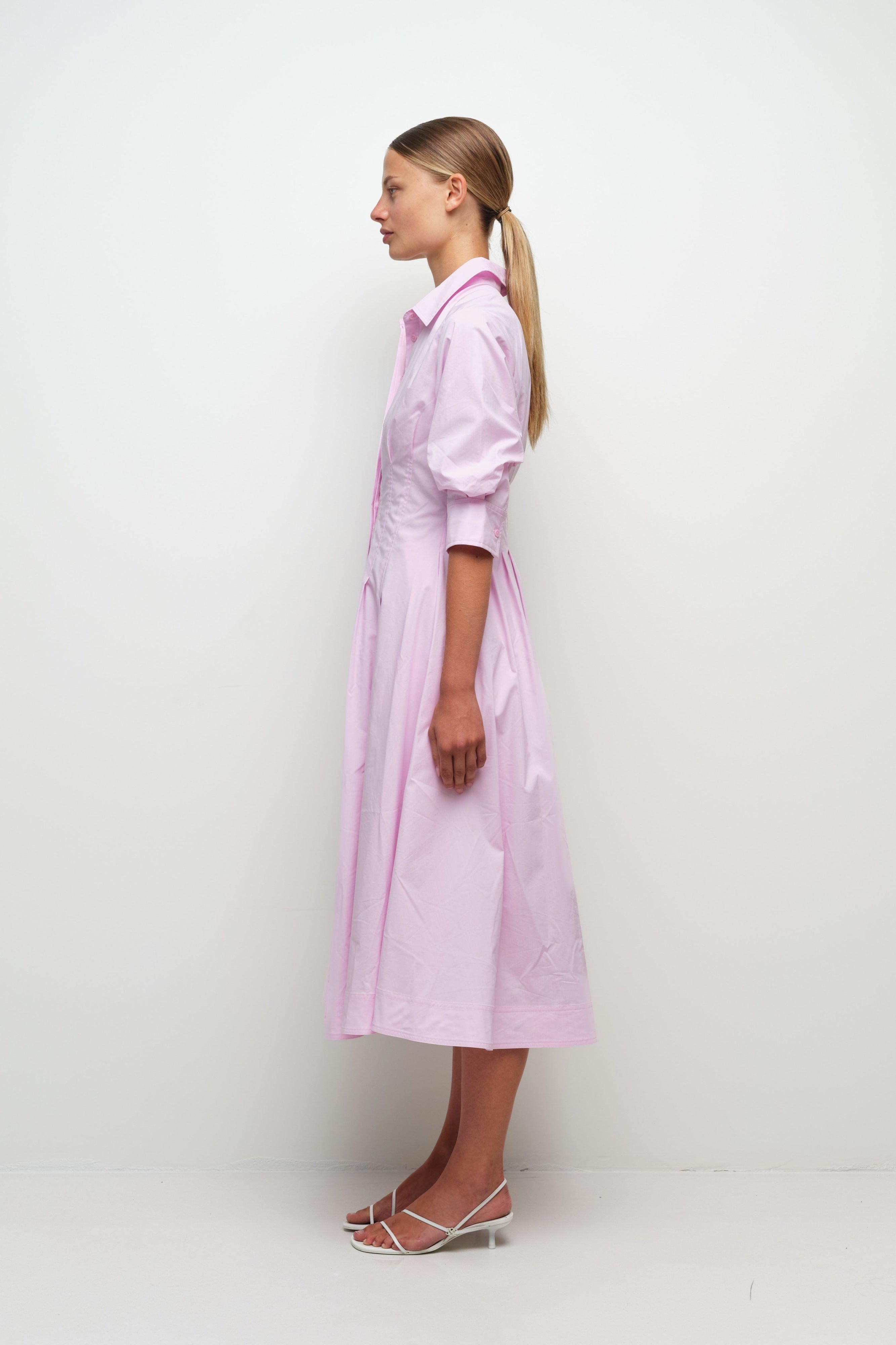 simkhai jazz cotton dress Jazz Pintuck Midi Dress - Buttercream Yellow