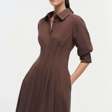 Simkhai - Jazz Pintuck Midi Dress - Chocolate