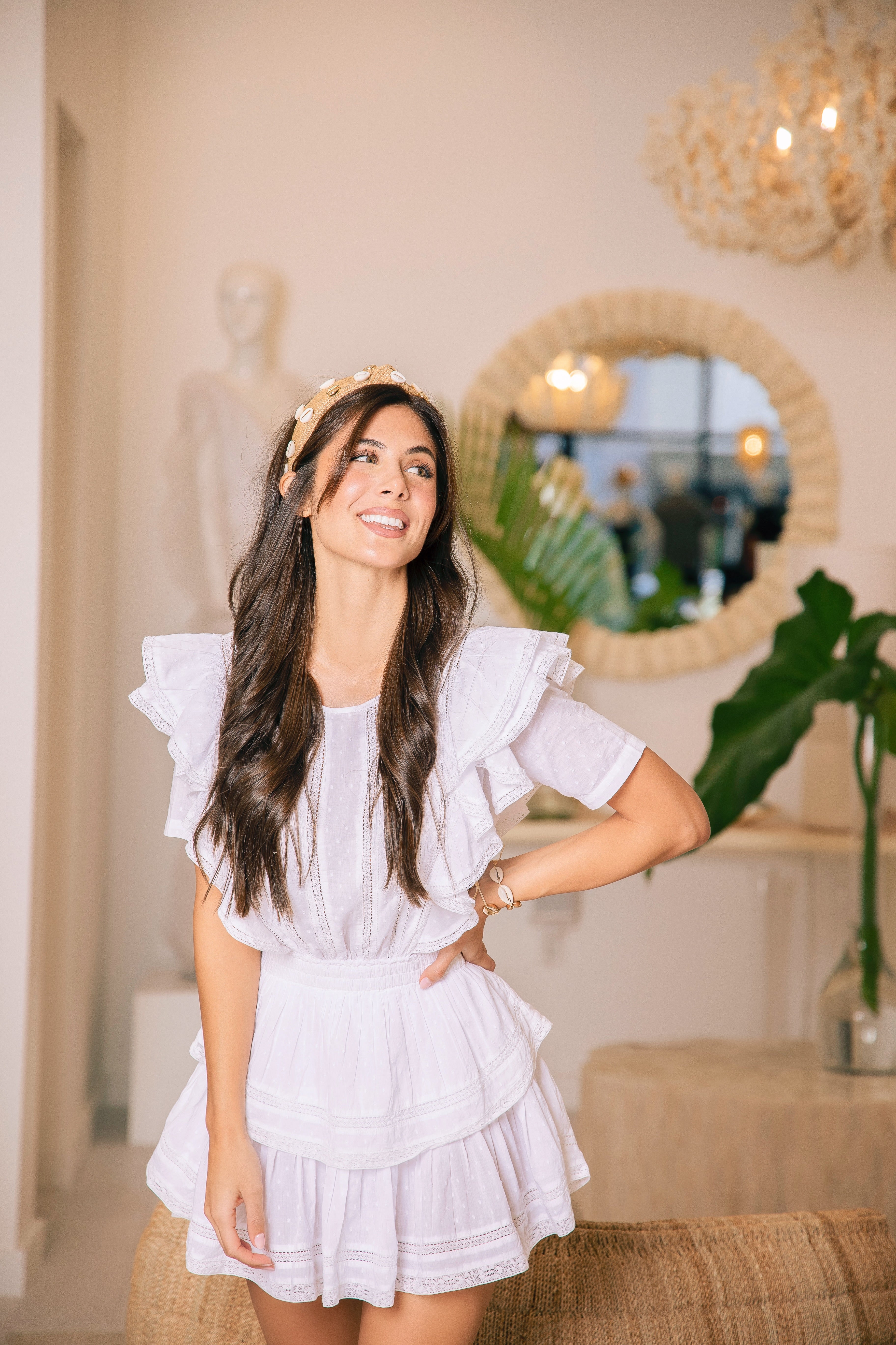 LoveShackFancy Natasha Dress White - Main Image